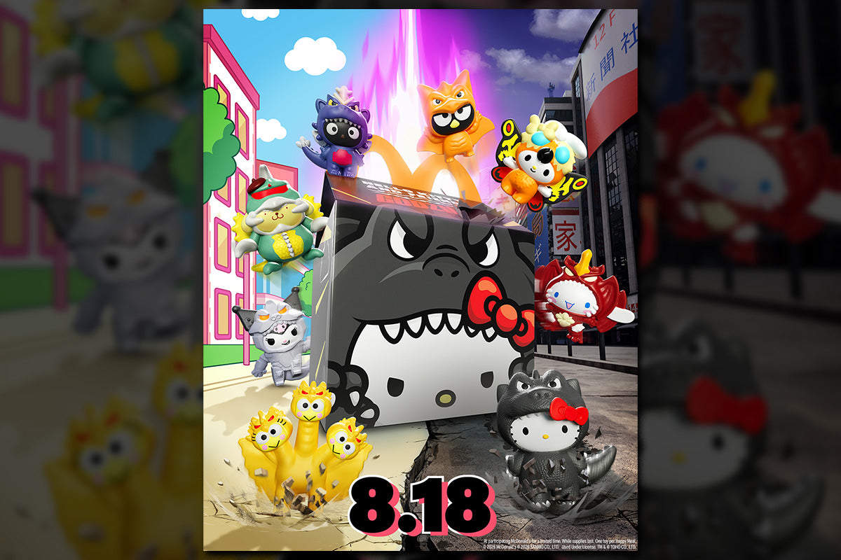 Hello Kitty & Friends x Godzilla Happy Meal Brings Kaiju Crossover to