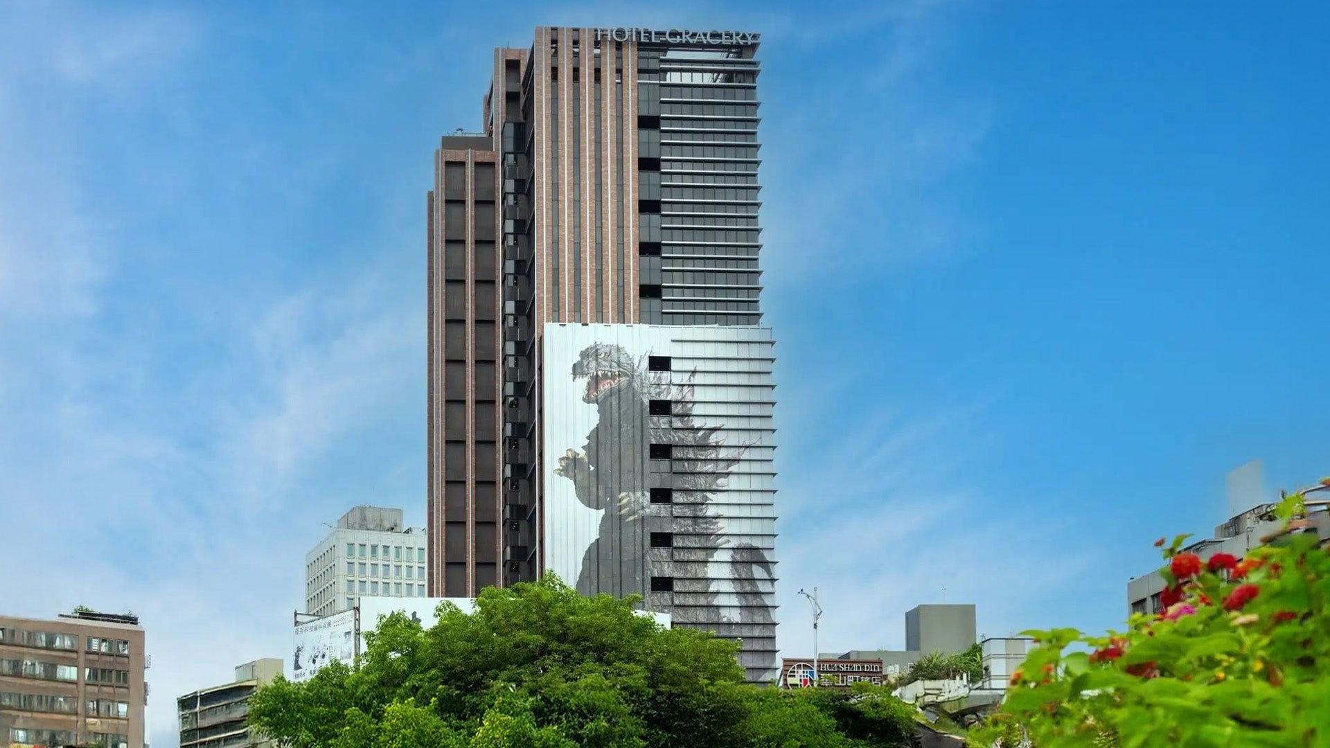 Godzilla Takes Over Hotel Gracery Taipei for Summer Photo Campaign