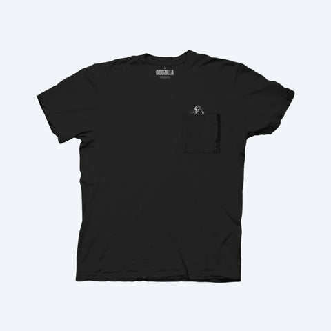 Godzilla Pocket Print Black T-shirt
