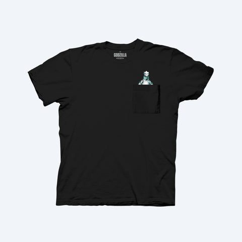 Mechagodzilla Pocket Print Black T-shirt